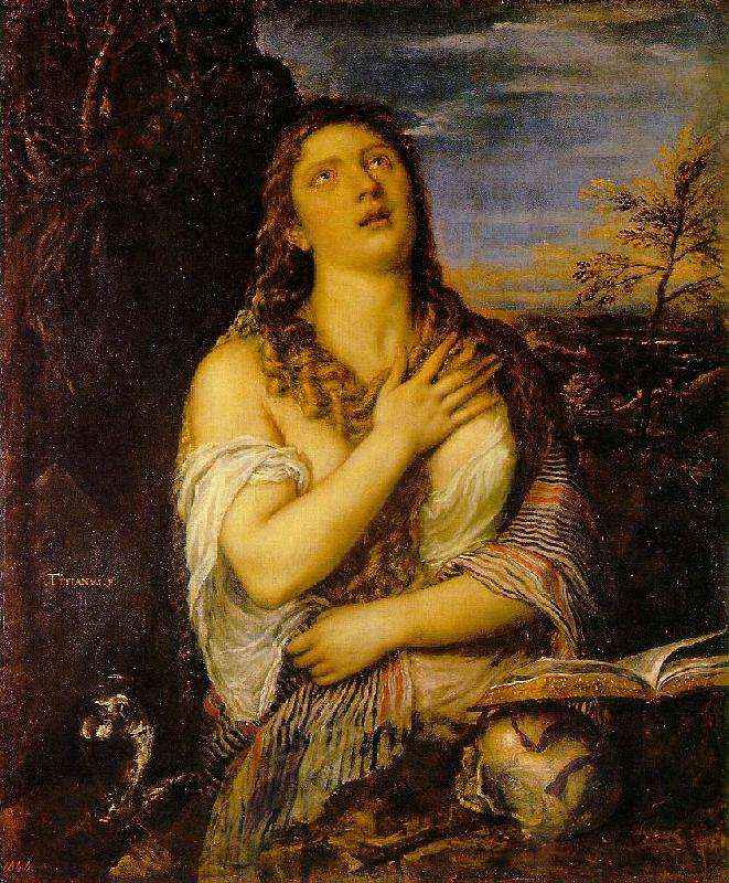 TIZIANO Vecellio Penitent Mary Magdalen r Sweden oil painting art